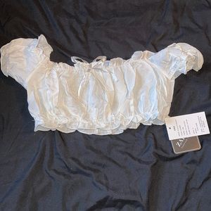 White crop top